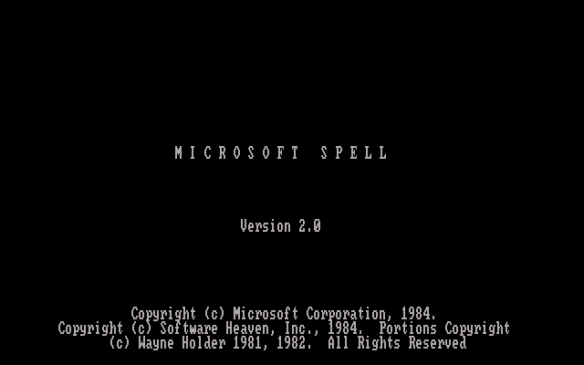 Microsoft Word 2.00 - MSSpell